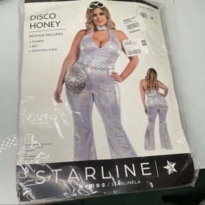 70's costume  Dolls Kill Disco Honey Bling Jumpsuit Costume NWT